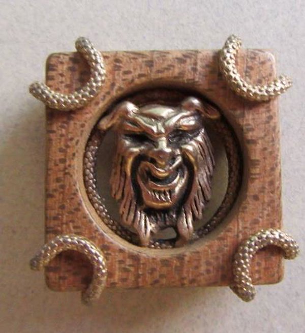 Vintage Devil Cufflink Part  Jewelry Making Supplies