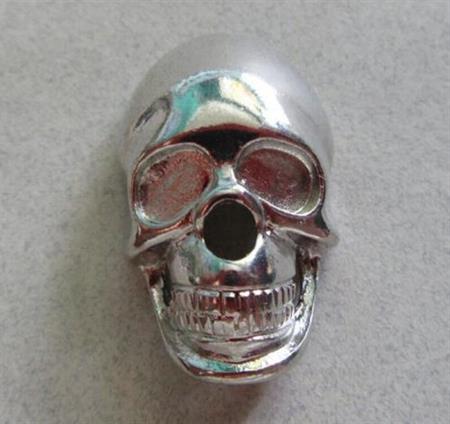 Metal Skull Beads Lot 28 Pcs. Jewelry Making Supplies