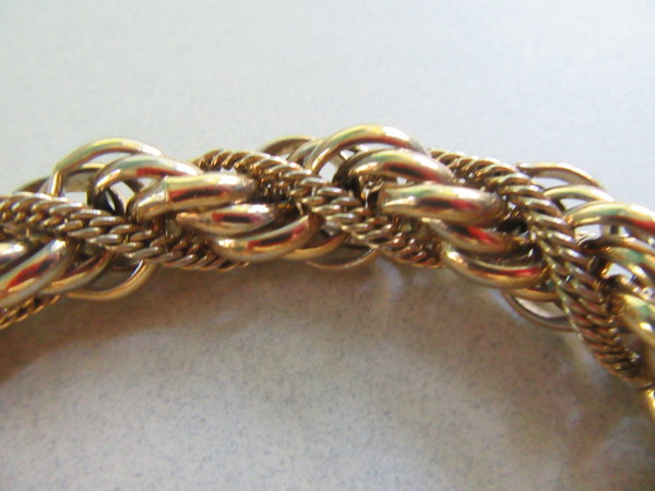 Vintage Monet Rope Bracelet  Signed Jewelry 