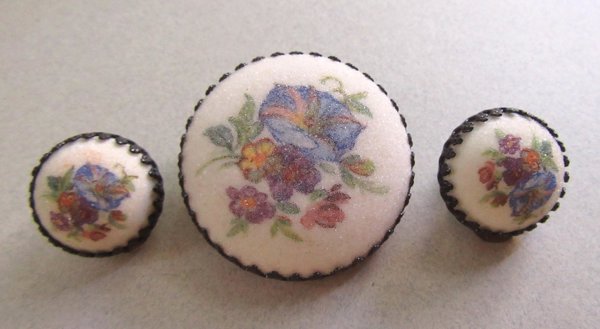 Vintage Western Germany Pin Set Sugar Micro Bead