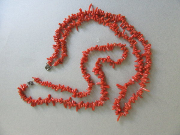 Vintage Genuine Coral Necklaces Jewelry Making Supplies