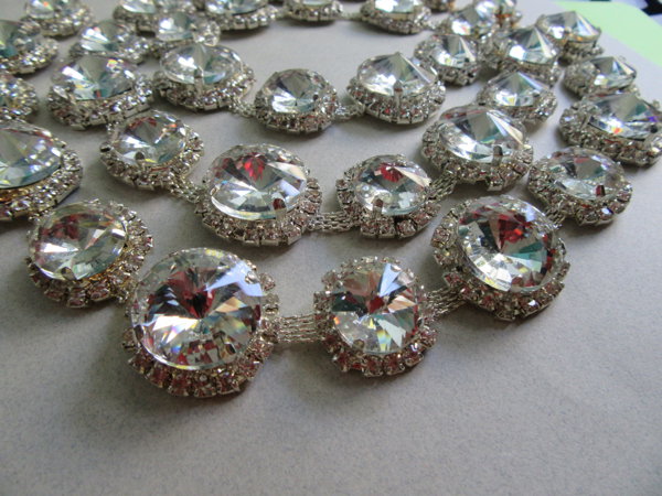 Rivoli Rhinestone Large Mesh Trim Outrageous! Sewing Destash 