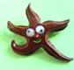Vintage Anthropomorphic Starfish Pin Google Eyes Vintage Jewelry 