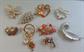 Vintage and Newer Pin Lot Rhinestone Faux Pearls Sarah Coventry Avon Costume Jewelry Hearts Floral Leaves