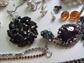 Rhinestone Destash Lot Jewelry Harvest Making Supplies Junk Parts for Crafting Repair Upcycle Repurpose