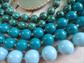 Vintage Blue Beads Necklace Lot Lassie Pendant Necklace Collie Dog Costume Jewelry