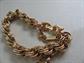 Monet Gold Tone Bracelet with Tassel Charms Signed Vintage Costume Jewelry