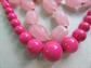 Vintage Pink Necklaces Lot Costume Jewelry