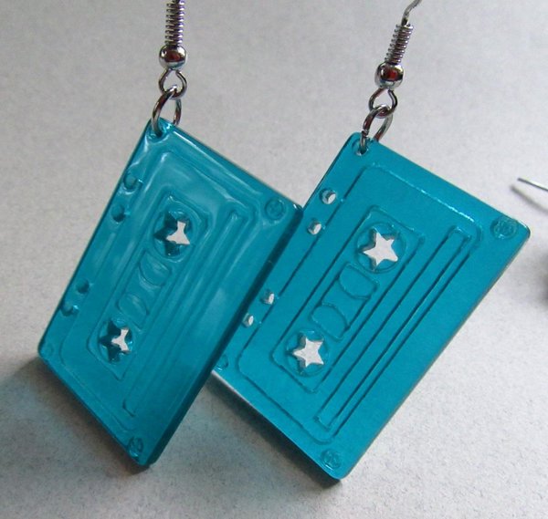 Retro Cassette Tape Earrings Your Color Choice 