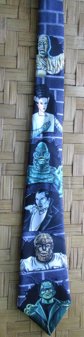 1990's Monsters Novelty Tie Universal Studios Never Worn Monster Kid