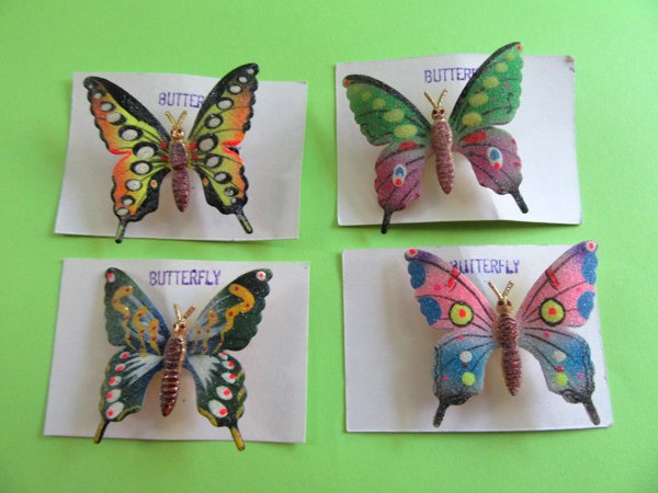 Vintage  Butterfly Sugar Pin Korea Your Choice of Color Never Worn 