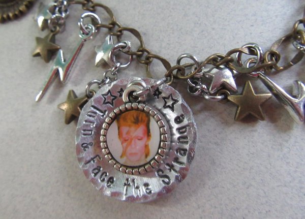 Retro David Bowie Charm Bracelet Ziggy Stardust