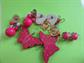 Vintage Pink Pierced Earrings Lot Butterflies Costume Jewelry 