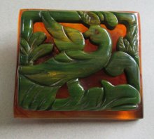 Bakelite Carved Bird Pin Needs Pin Shaft Vintage Jewelry