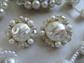 Faux Pearl Costume Jewelry Lot Japan Necklace Memory Wire Bracelet Pin Clip Earrings 