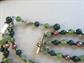 Foiled Green Art Glass Necklace Destash Repurpose Beads For Earrings