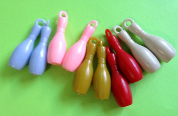 Vintage Bowling Pin Charms Lot Jewelry Making Supplies