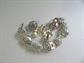 Vintage Mid Century Rhinestone Bracelet and Clip Earrings Lot 1950's MCM Costume Jewelry