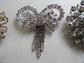 Vintage 1950's Rhinestone Pin Brooch Lot Marianne  Costume Jewelry