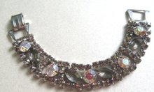 1950's Rhinestone Bracelet Smaller Wrist  Vintage Jewelry