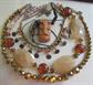 Costume Jewelry Lot Glass Necklaces Tiki Tribal