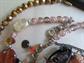 Costume Jewelry Lot Glass Necklaces Tiki Tribal