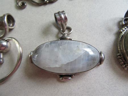 Stone Pendant Lot Marked 925 Sterling?