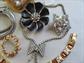 Vintage and Up Costume Jewelry Lot Rhinestone Destash Necklace Bracelet Pins