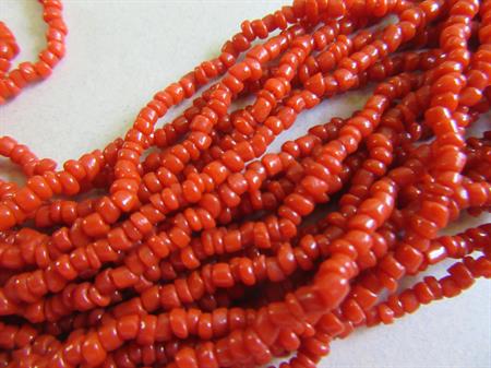 Vintage 1980's Orange Glass Necklace Tribal Boho