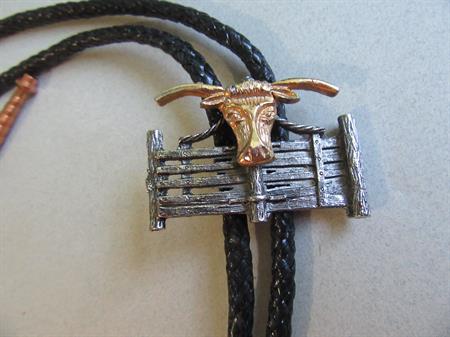 Vintage Longhorn Bolo Tie Country Western Cowboy Cowgirl