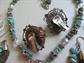 Jewelry Lot Blue Stone Necklace and Earrings Costume Jewelry 