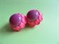 Mod 1960's Hot Pink And Purple Clip On Earrings Lisner Signed Vintage Costume Jewelry '60's Accessories