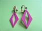 Mod 1960's Trippy Triangle Clip On Earrings Vintage Costume Jewelry Go Go Twiggy '60's Accessories