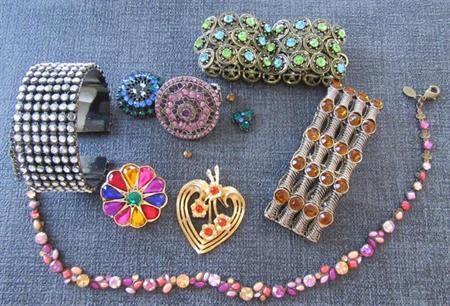 Rhinestone Harvest Lot Jewelry Making