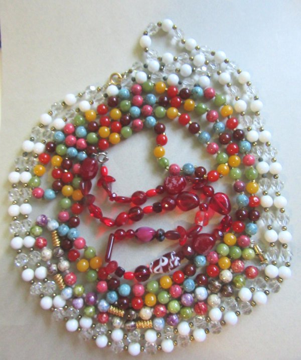 Vintage Beads Glass and Lucite Lot Destash Jewelry Making