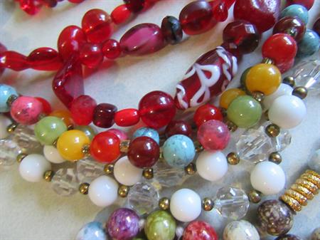 Vintage Beads Glass and Lucite Lot Destash Jewelry Making