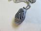 1970's Pewter Barn Owl Pendant Necklace 30