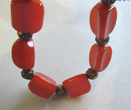 Orange Bakelite Choker Necklace AS IS