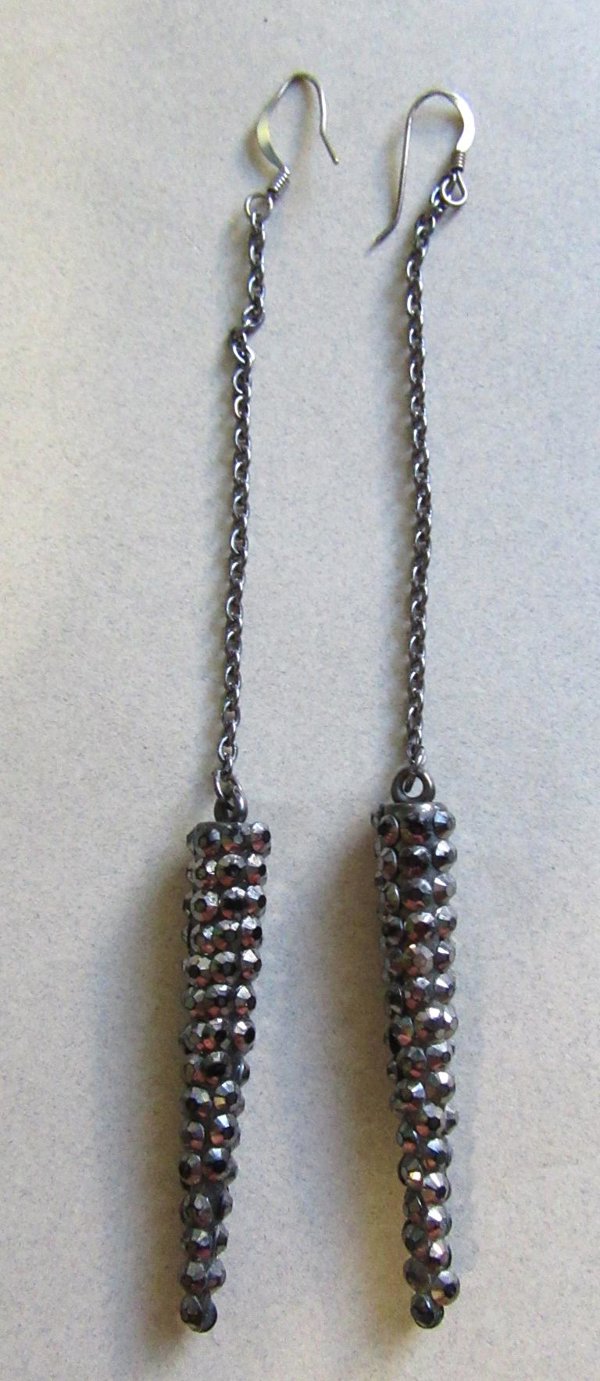 Rhinestone Shoulder Duster Pierced Earrings 
