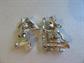 Charles F Worth ? Couple Pin Set Vintage Costume Jewelry Figural