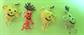 Anthropomorphic Pin Set Apples Onion Carrot AS IS Needs Paint Touch Up  Vintage Costume jewelry Figural Veggie  Fruit