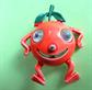 Anthropomorphic Happy Orange Google Eyes Pin AS IS Googley Googly Figural Vintage Costume Jewelry Fruit