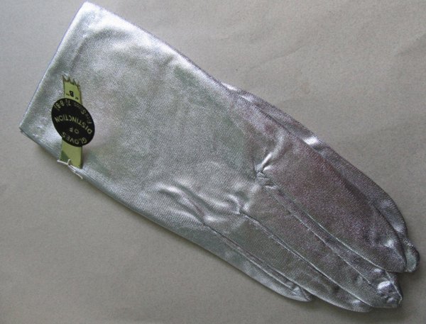 1960's Silver Gloves Never Worn Vintage Accessories
