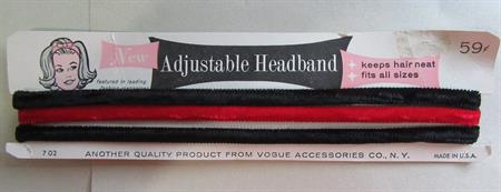 Vintage Vogue NY 1960's Hair Band Headband in Original Packaging Old Store Stock  '60's Accessories