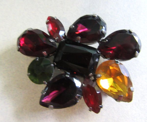 1980's Rhinestone Pin Vintage Jewelry