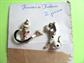 Anthropomorphic Pin Set Fire Hydrant and Dalmatian Dog On Original Card Old Stock Figural Vintage Costume Jewelry