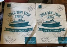 Super Bowl XXXIII Football Players Autographs Norwegian Cruise