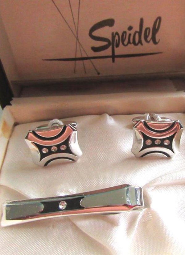 Vintage Mid Century Speidel Cufflinks Set IMen's Jewelry 