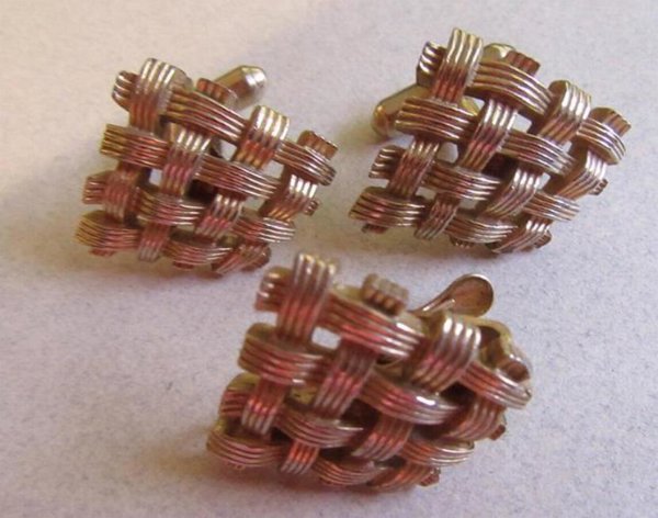 Vintage Kriesler Craft Cufflinks Set Men's Jewelry 