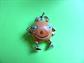 Anthropomorphic Happy Orange Google Eyes Pin Googley Googly Figural Vintage Costume Jewelry Fruit